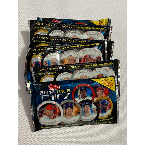 2014 Topps MLB Chipz 6-Pack Sealed Poker Chips Discontinued Hard to Find - Picture 4 of 5